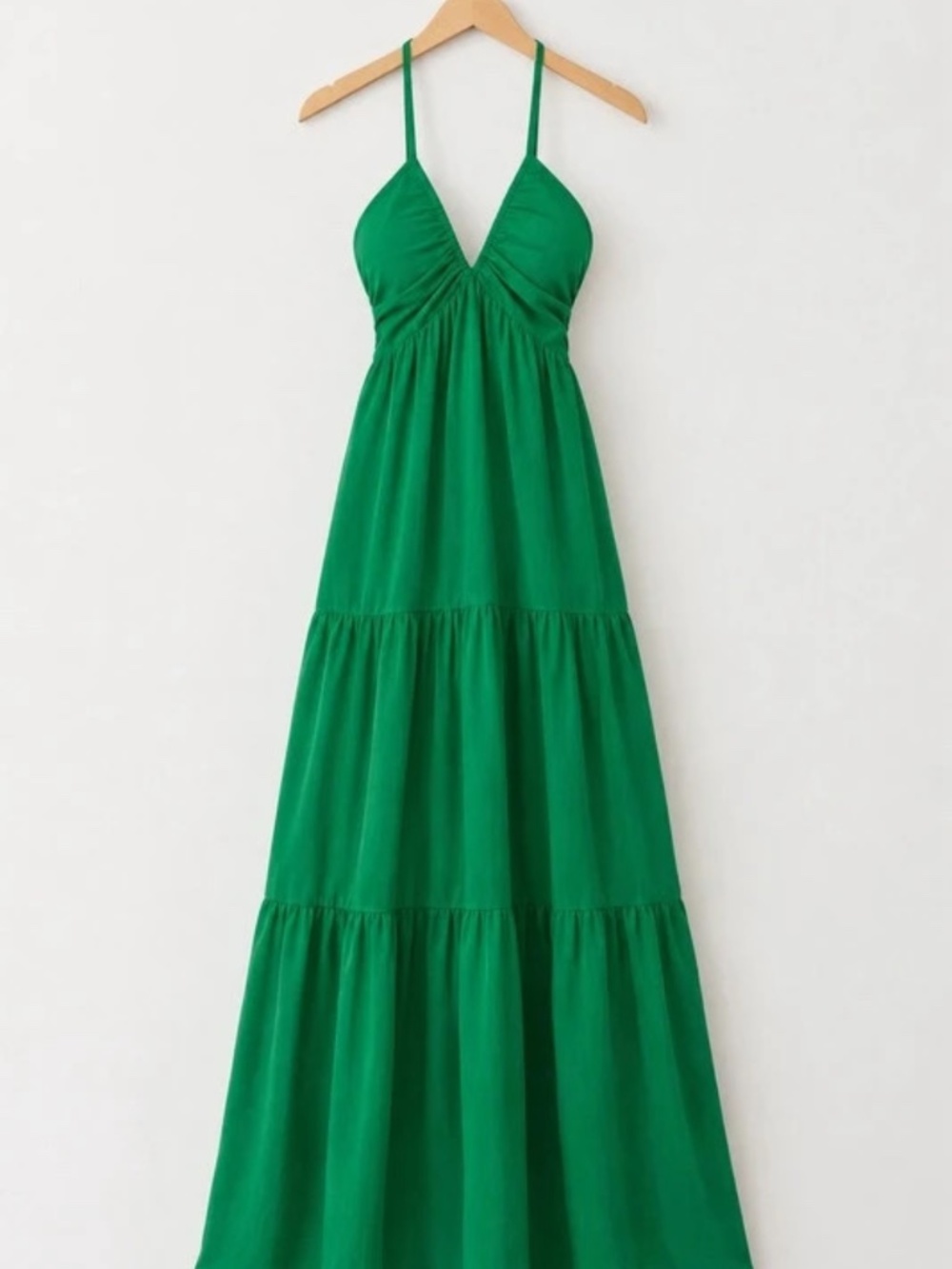 Green maxi dress